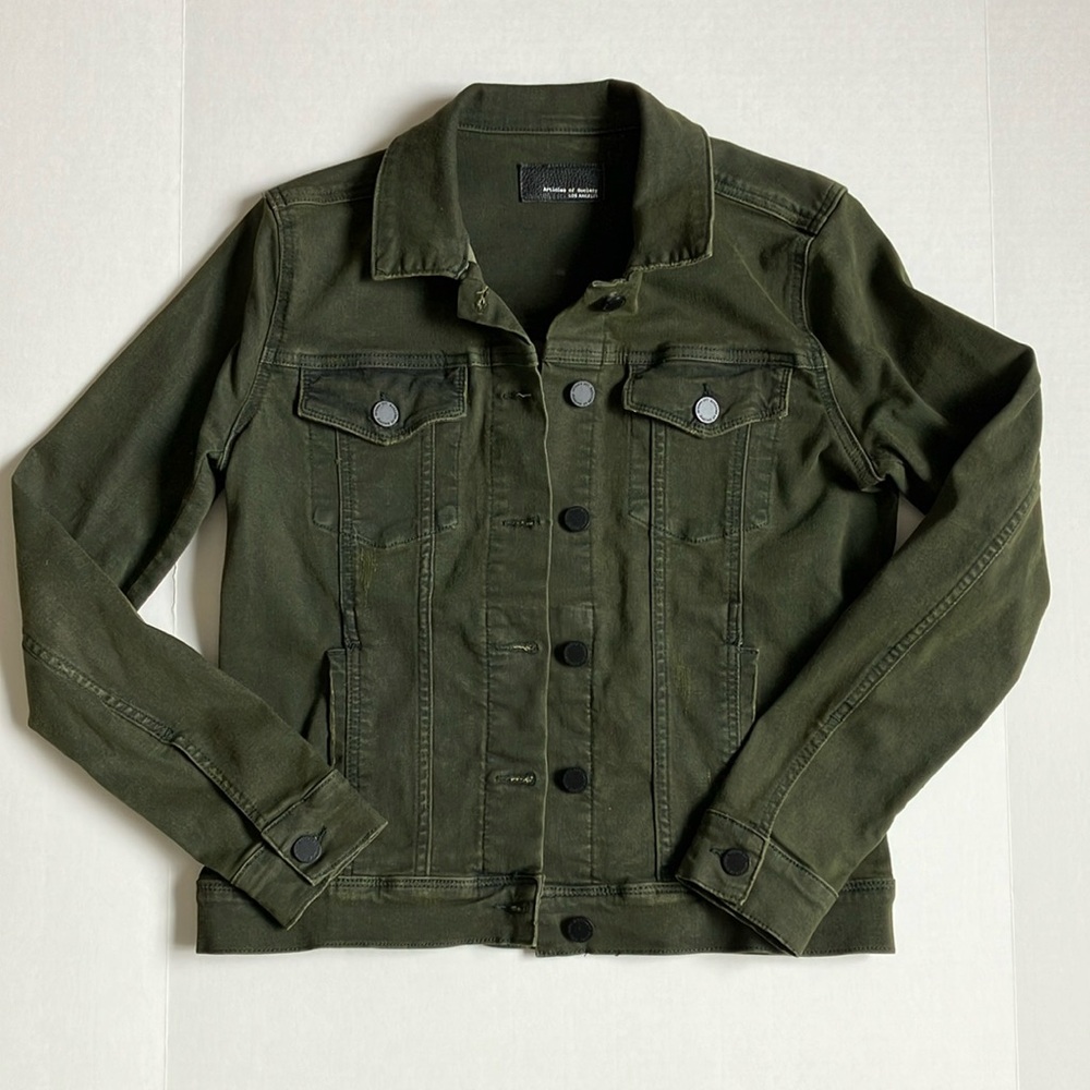 Articles Of Society Dark Green Denim Jacket